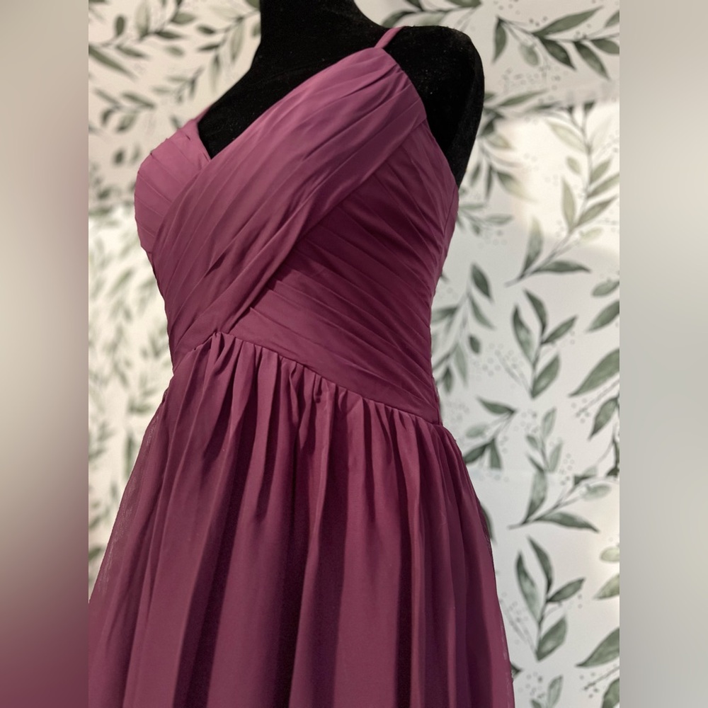Burgundy Prom Formal Evening Maxi Dress Gown Size S NWT Cocktail Bridesmaid #9 - Picture 9 of 12